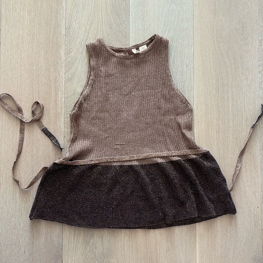 Sparkly sweater tank top